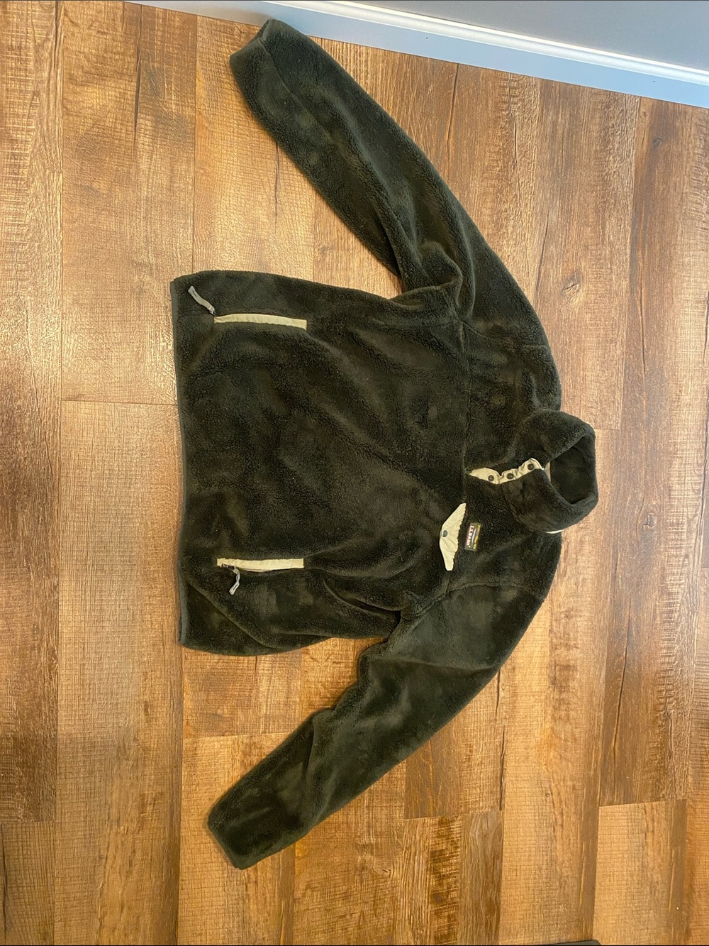 L.L. Bean Olive Green Fleece Pullover